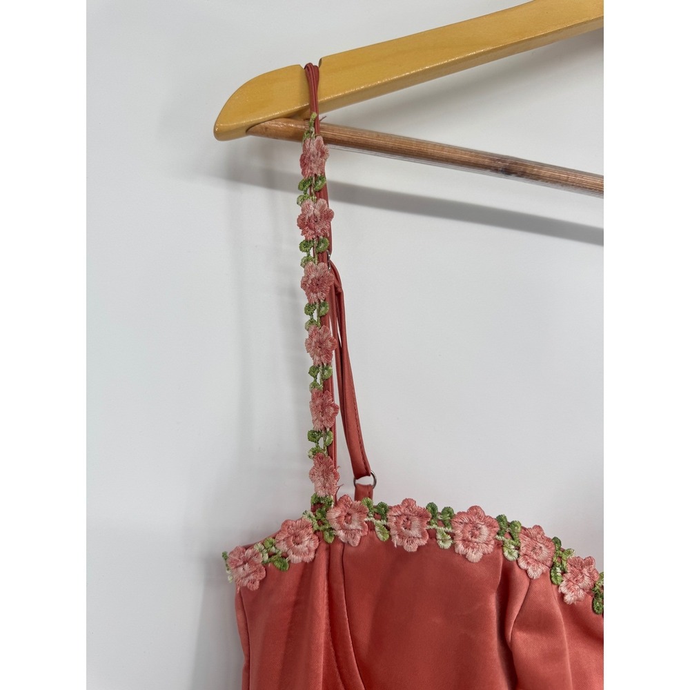 Princess Polly Kenzie Dress Women 8 Floral Satin Mini Babydoll Cottage Party - Picture 8 of 12